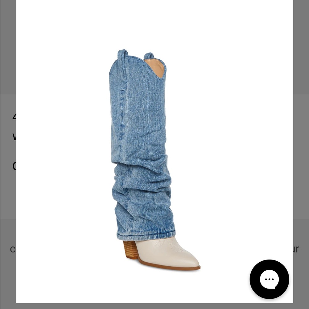 New denim Steve Madden boots 7.5